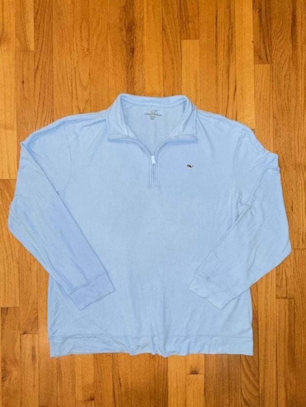 Vineyard Vines Men's Saltwater Quarter-Zip Light Blue 2XL
